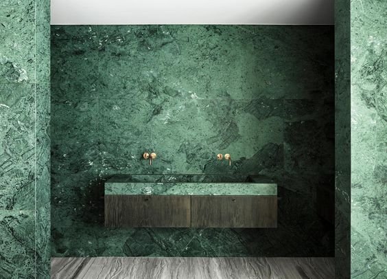 Green Marble Bathroom Design